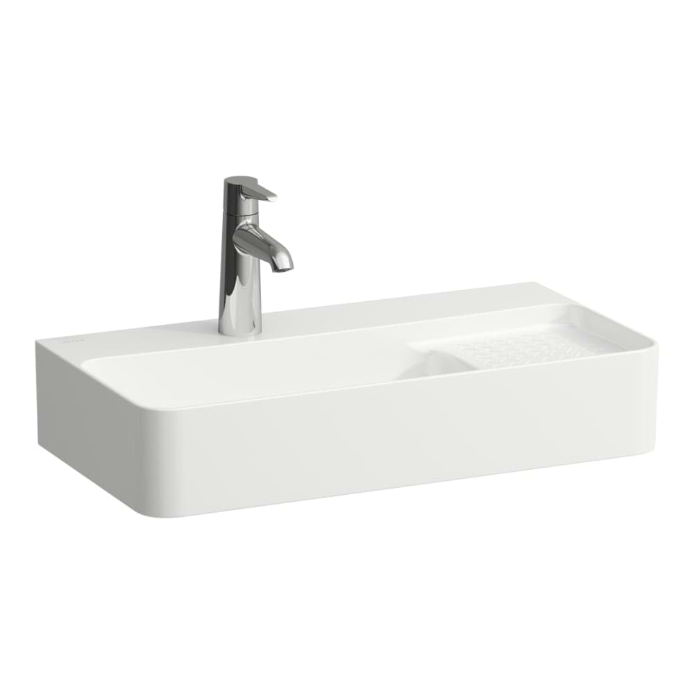 εικόνα του LAUFEN VAL 'compact' countertop washbasin, with semi-dry area on the right 600 x 310 x 115 mm #H817285A001561