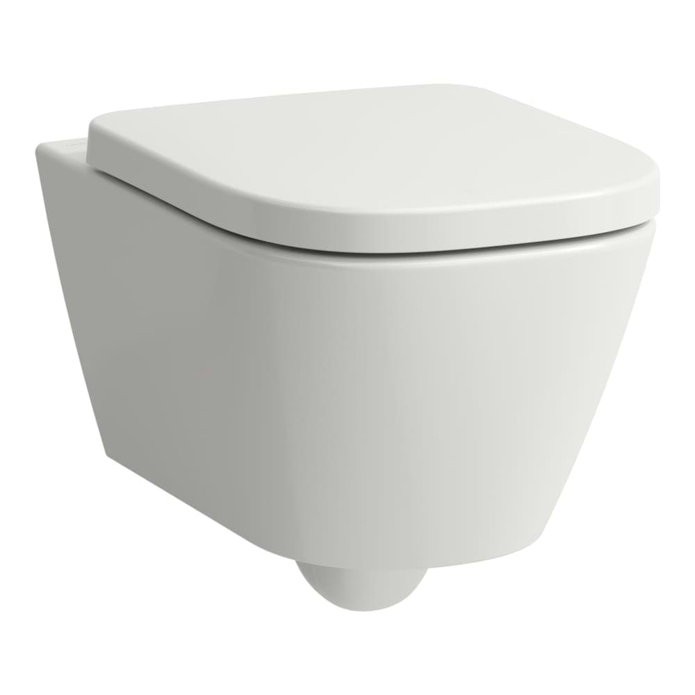 Зображення з  LAUFEN MEDA complete set wall-hung WC Advanced, silent flush, washdown flush, rimless, incl. seat with cover with soft-close mechanism 540 x 360 x 355 mm #H8661107580001 - 758 - Graphite matt
