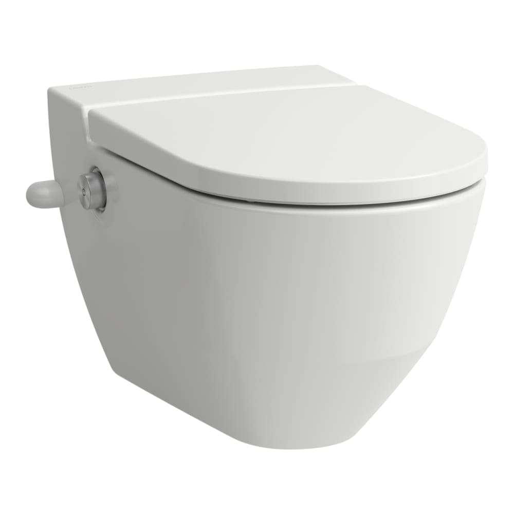 LAUFEN CLEANET NAVIA Shower Toilet, wall-hung, rimless, washdown, incl. seat and cover, removable, with lowering system 580 x 370 x 380 mm #H8206014007171 resmi