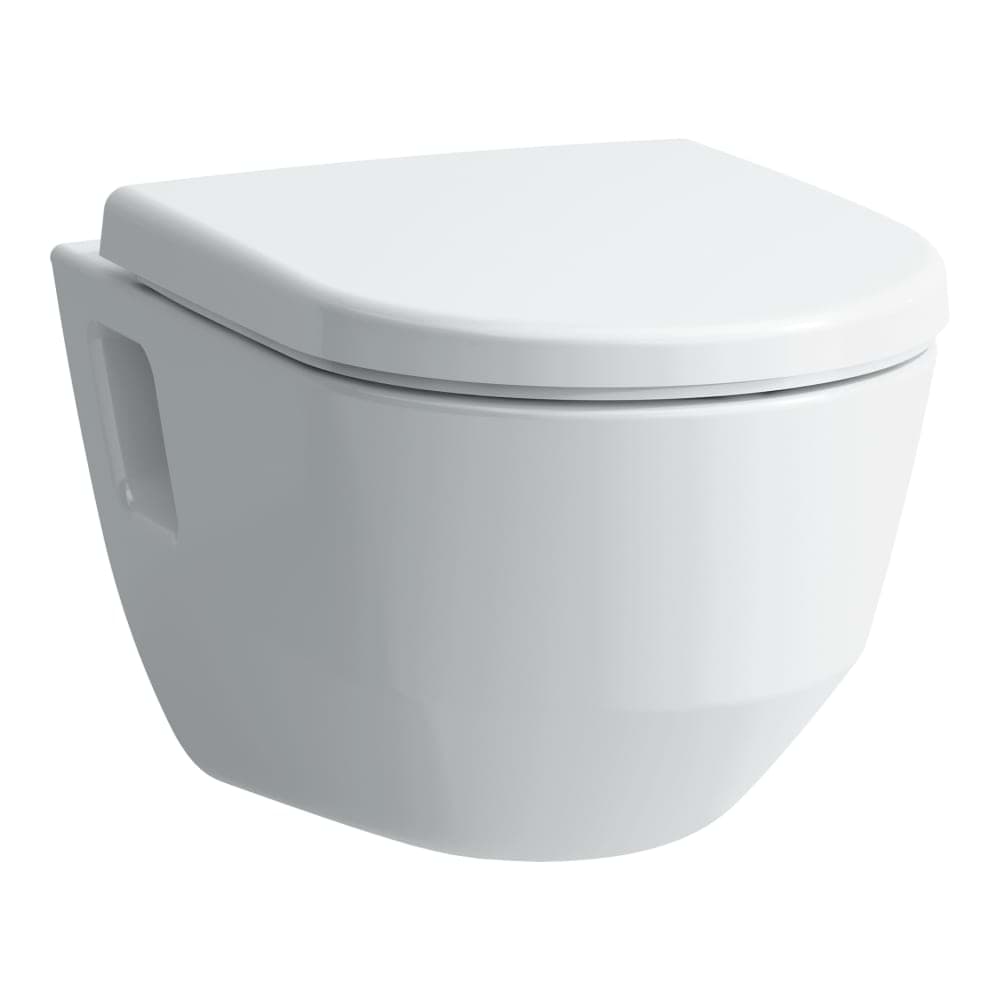 Picture of LAUFEN PRO Wall-hung WC 'rimless', washdown, with niches, without flushing rim 530 x 360 x 340 mm #H8209644000001 - 400 - White LCC (LAUFEN Clean Coat)