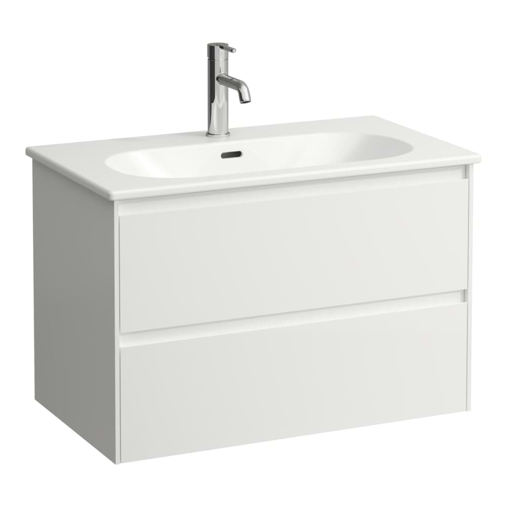 εικόνα του LAUFEN LUA complete set 800 mm, washbasin "slim" with vanity unit 'Lani' with 2 drawers 800 x 455 x 525 mm #H8600879991041 - 999 - Multicolour (lacquered)