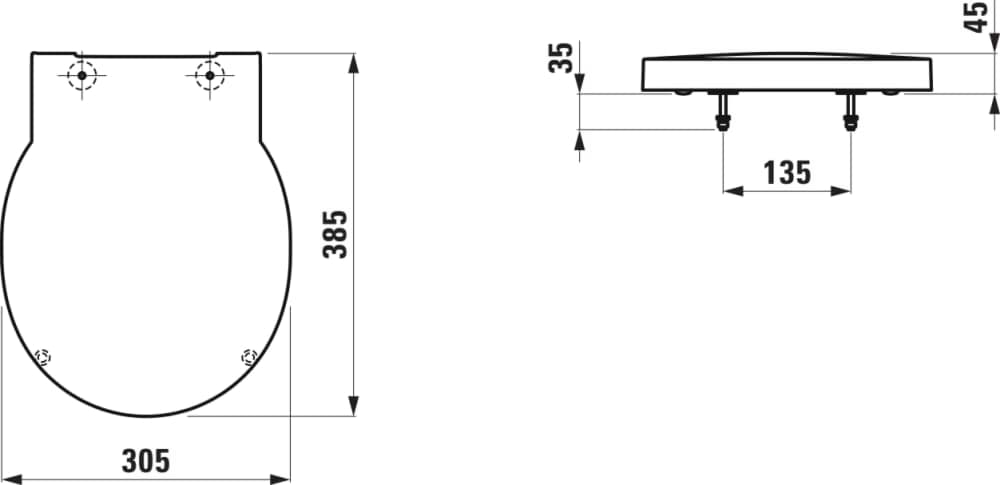 Зображення з  LAUFEN VAL Urinal cover with soft-close mechanism 385 x 305 x 45 mm #H8942827590001 - 759 - Grey matt