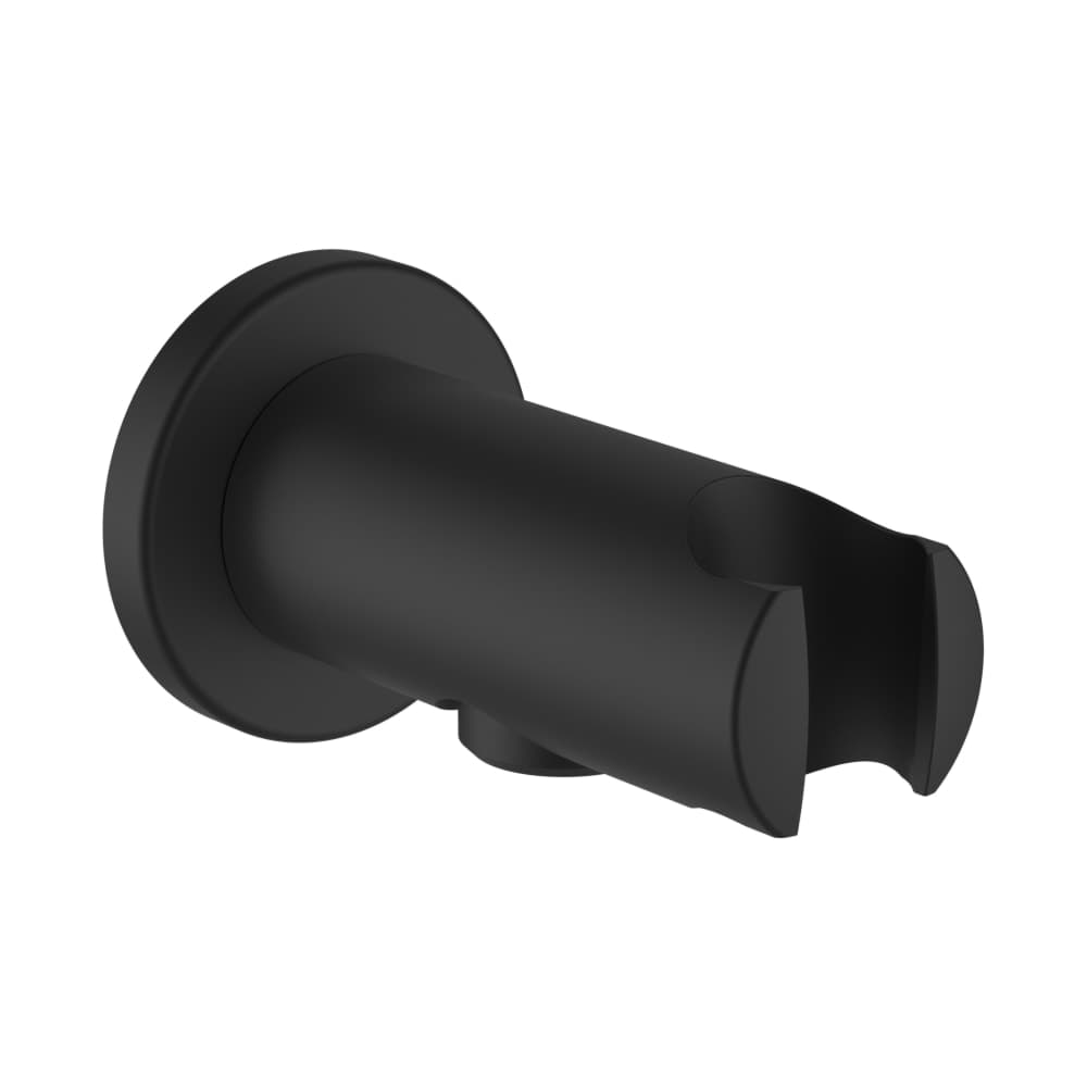 LAUFEN SHOWER ACCESSORIES Elbow to the wall with wall connection elbow, projection 42 mm, with vacuum breaker, full metal, PVD titanium black matt #HF504778428000 resmi
