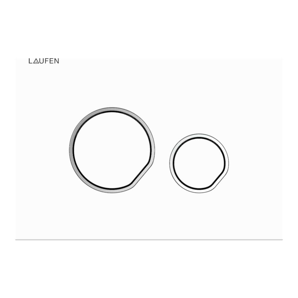 LAUFEN INEO Betätigungsplatte Dual Flush LIS AW105 205 x 147 x 83 mm #H9001050070001 - 007 - Verchromt matt