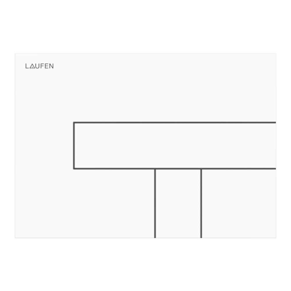 LAUFEN INEO Betätigungsplatte Dual Flush LIS AW100, Kunststoff 205 x 145 x 55 mm #H9001007160001 - 716 - Kunststoff mit Oberfläche schwarz matt