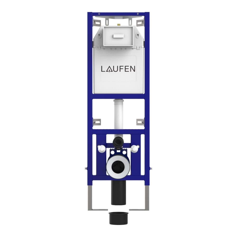 LAUFEN INEO Installationssystem CW106 mit Spülkasten für Wand-WC, Zwei-Mengen-Spülung 6/3L (einstellbar auf 4,5/3L), für Eckeinbau #H9201060000001