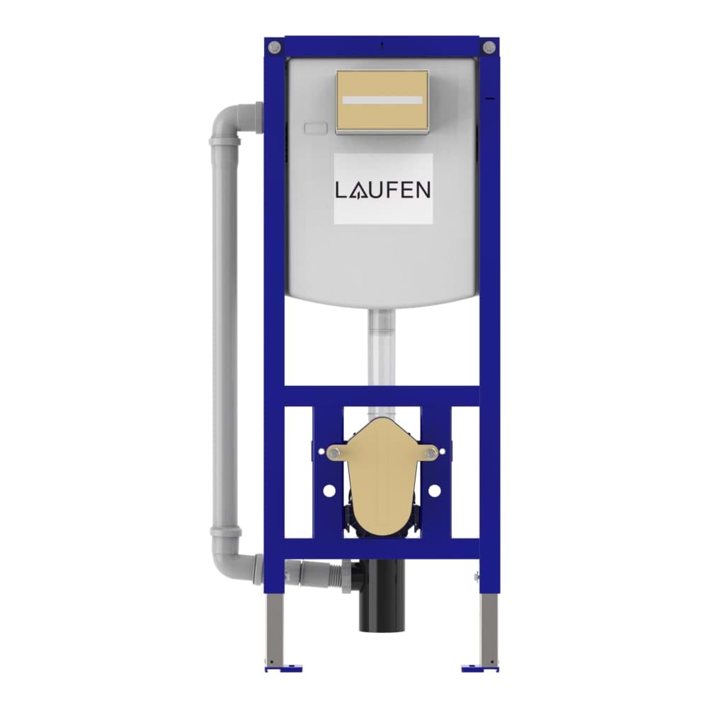 LAUFEN INEO Installationssystem CW104 mit Spülkasten für Wand-WC, Zwei-Mengen-Spülung 6/3L (einstellbar auf 4,5/3L), Rohrbelüftung 135 x 540 x 1120 mm #H9201040000001