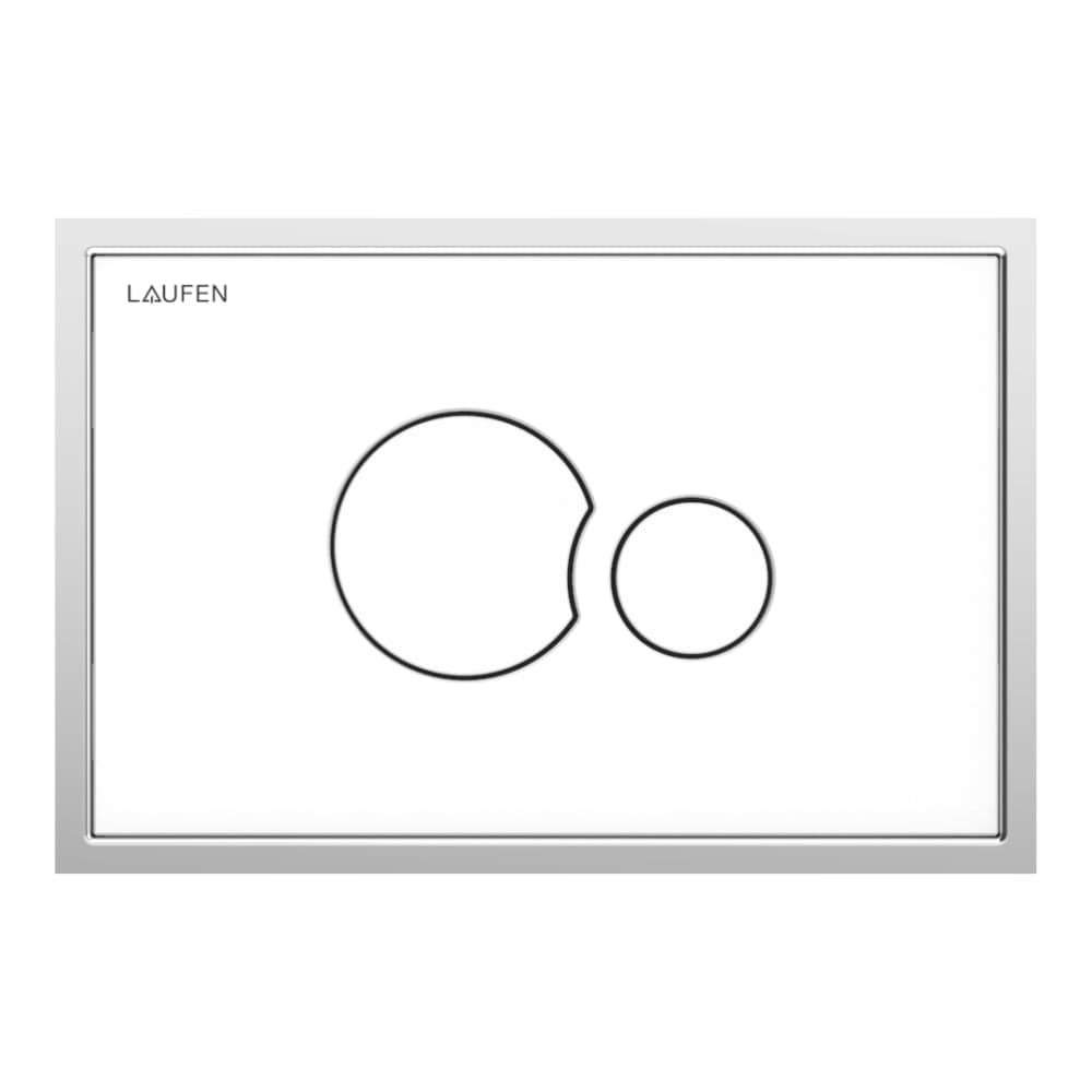 LAUFEN INEO Betätigungsplatte Dual Flush LIS AW106, Kunststoff, flächenbündig mit poliertem Edelstahlrahmen 1 x 181 x 121 mm #H9001060040001 - 004 - Verchromt