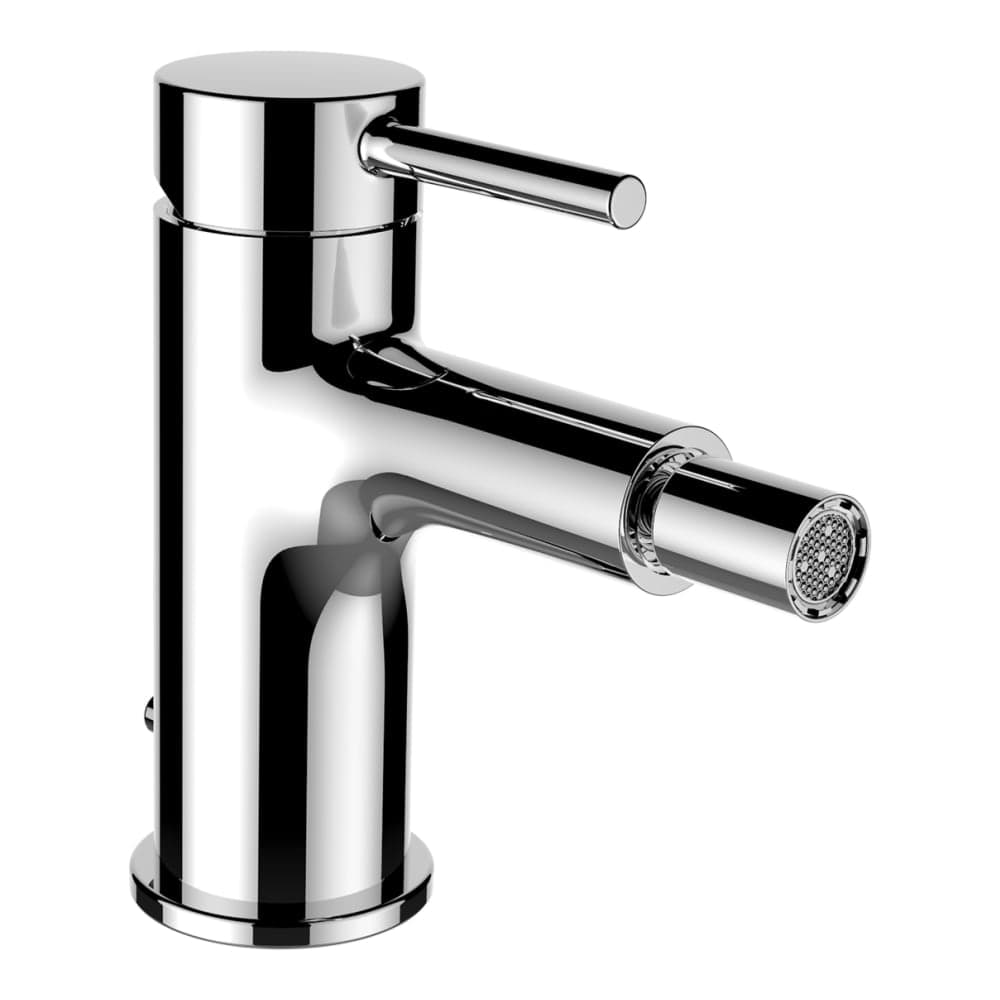 LAUFEN TWINPLUS Bidetmischer, Ausladung 112 mm, Festauslauf, mit Ablaufventil, Chrom #HF905410100000