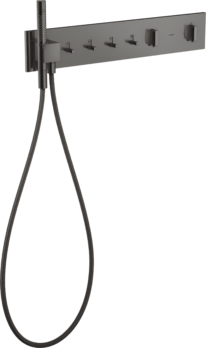 HANSGROHE AXOR ShowerComposition Thermostatmodul 610/110 Unterputz für 4 Verbraucher #12573330 - Polished Black Chrome