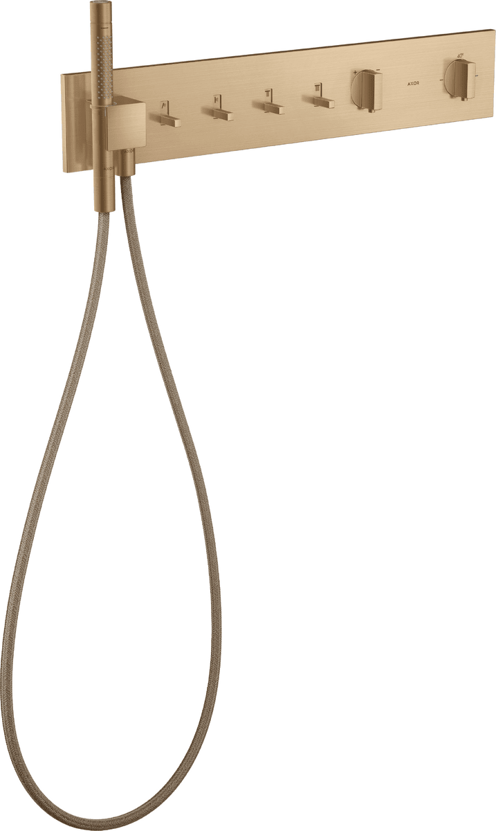 HANSGROHE AXOR ShowerComposition Thermostatmodul 610/110 Unterputz für 4 Verbraucher #12573140 - Brushed Bronze