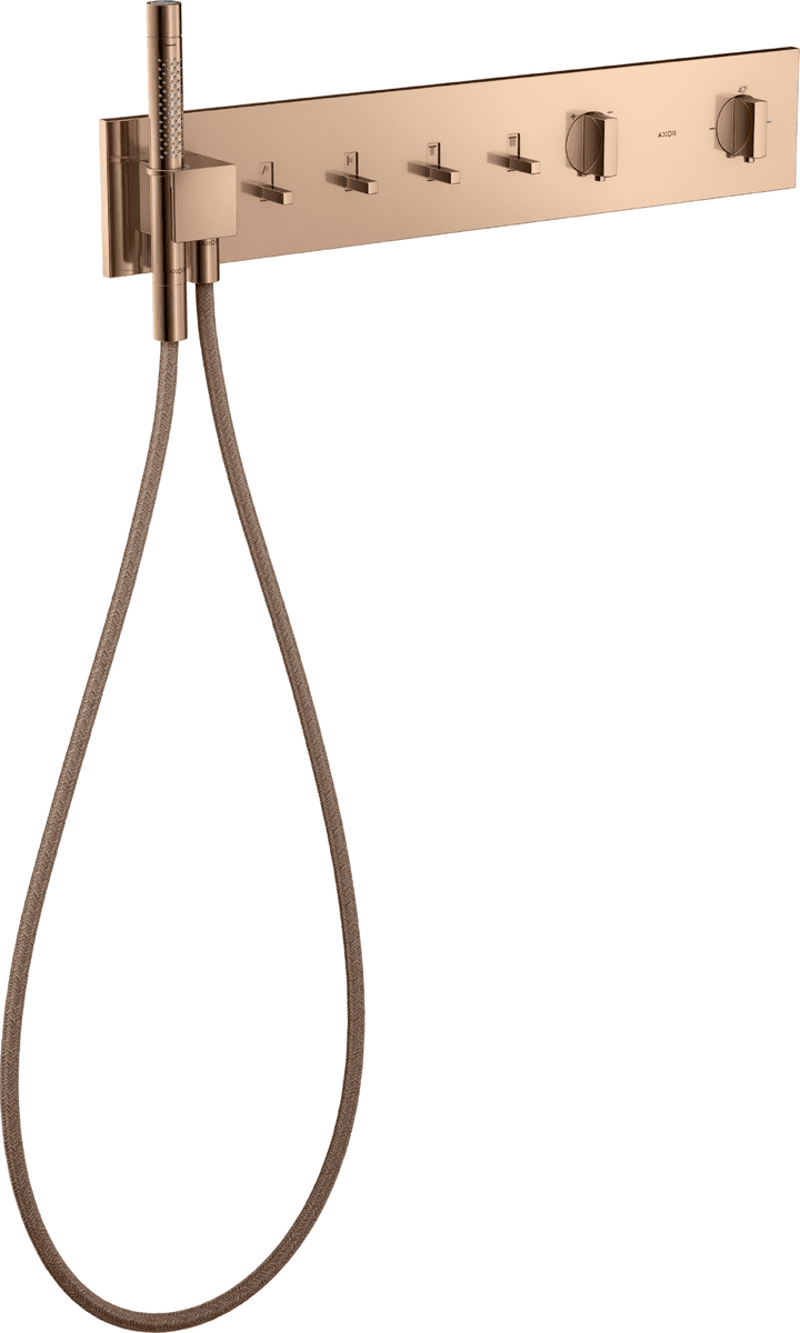 HANSGROHE AXOR ShowerComposition Thermostatmodul 610/110 Unterputz für 4 Verbraucher #12573300 - Polished Red Gold