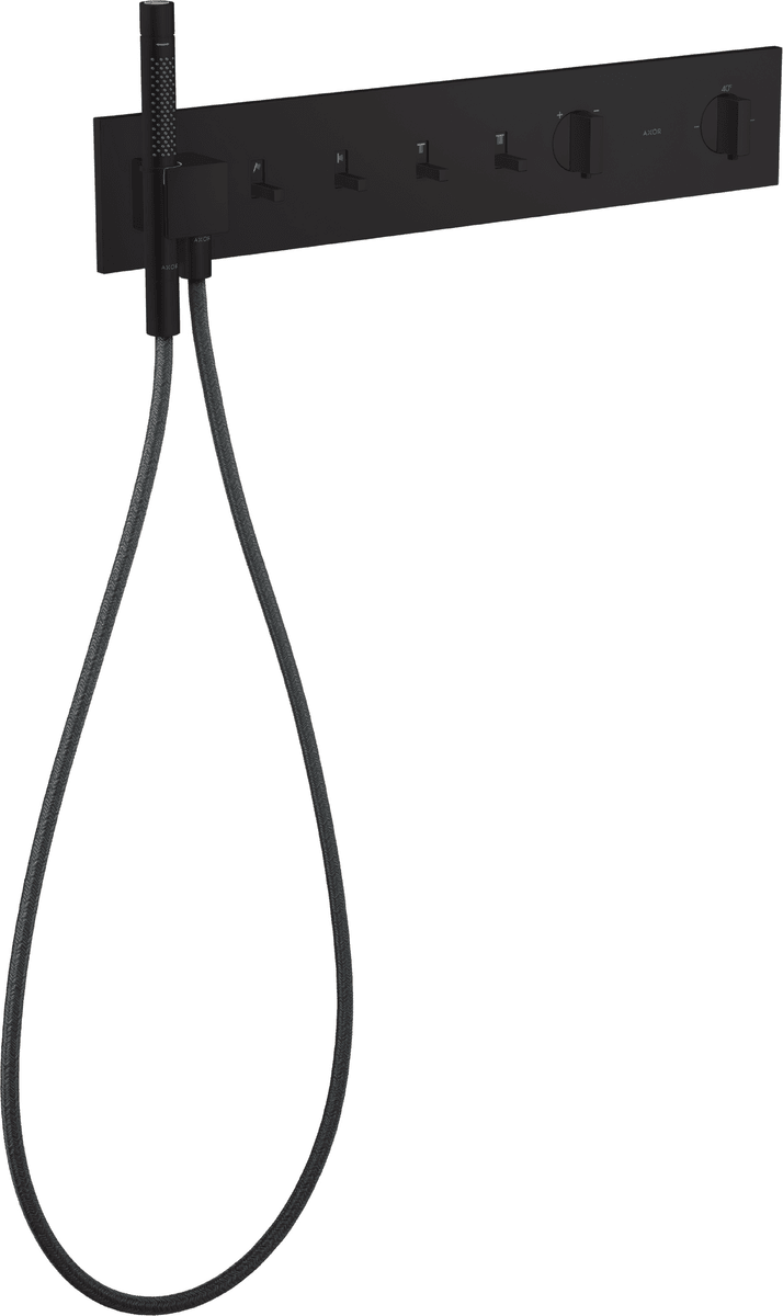 HANSGROHE AXOR ShowerComposition Thermostatmodul 610/110 Unterputz für 4 Verbraucher #12573670 - Mattschwarz