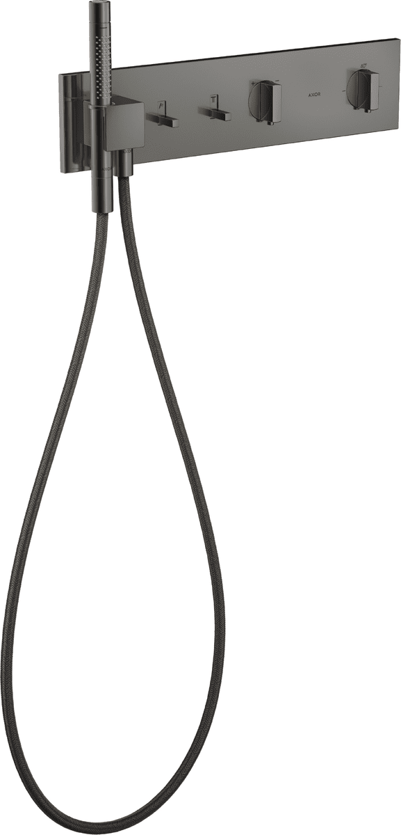 HANSGROHE AXOR ShowerComposition Thermostatmodul 470/110 Unterputz für 2 Verbraucher #12571330 - Polished Black Chrome