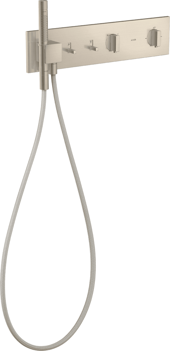 HANSGROHE AXOR ShowerComposition Thermostatmodul 470/110 Unterputz für 2 Verbraucher #12571820 - Brushed Nickel