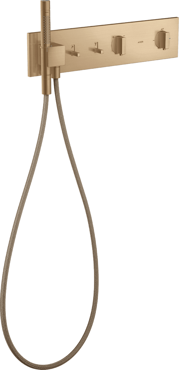 HANSGROHE AXOR ShowerComposition Thermostatmodul 470/110 Unterputz für 2 Verbraucher #12571140 - Brushed Bronze