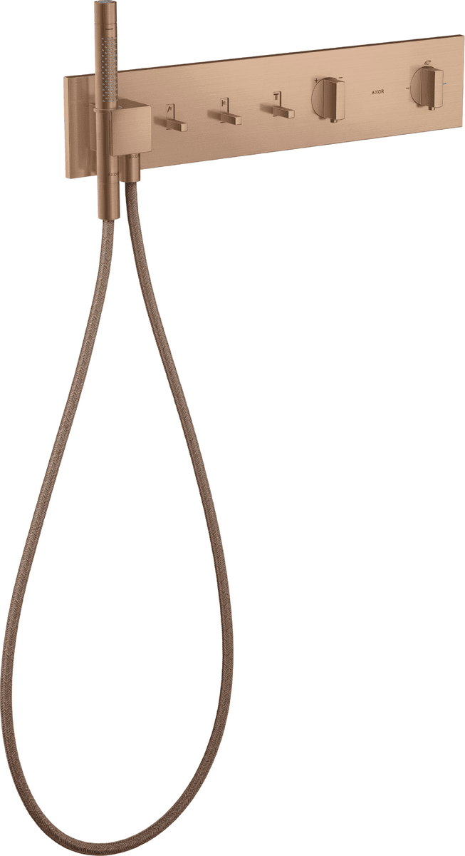 HANSGROHE AXOR ShowerComposition Thermostatmodul 540/110 Unterputz für 3 Verbraucher #12572310 - Brushed Red Gold