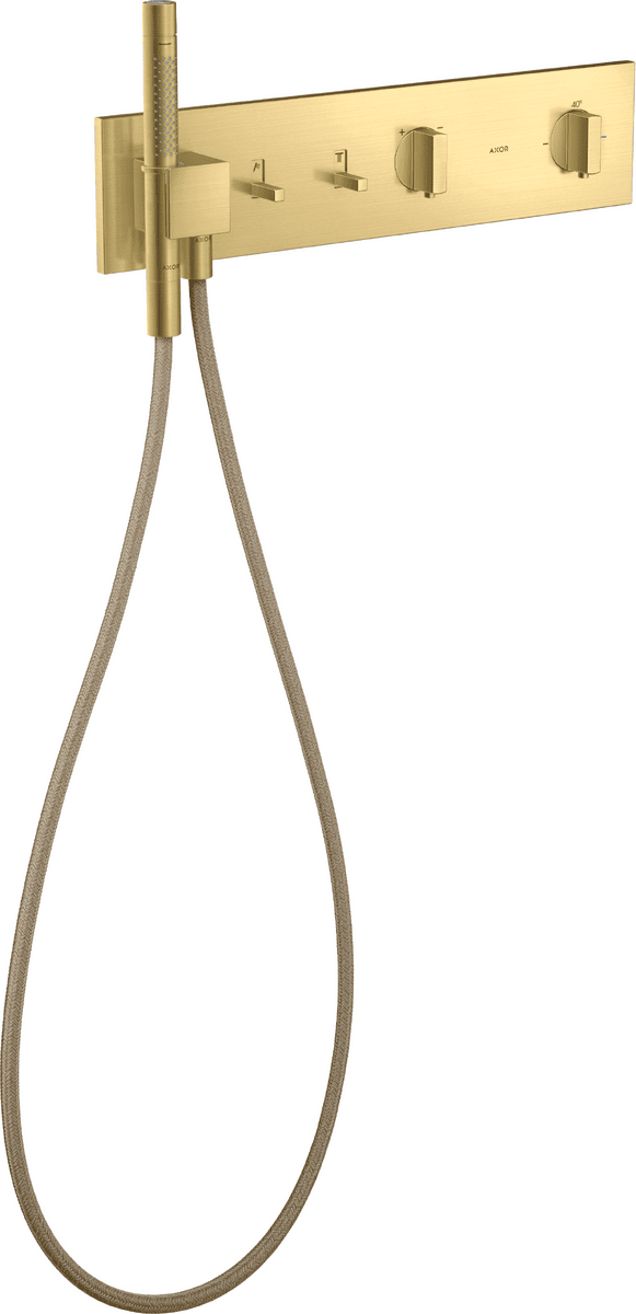 HANSGROHE AXOR ShowerComposition Thermostatmodul 470/110 Unterputz für 2 Verbraucher #12571950 - Brushed Brass