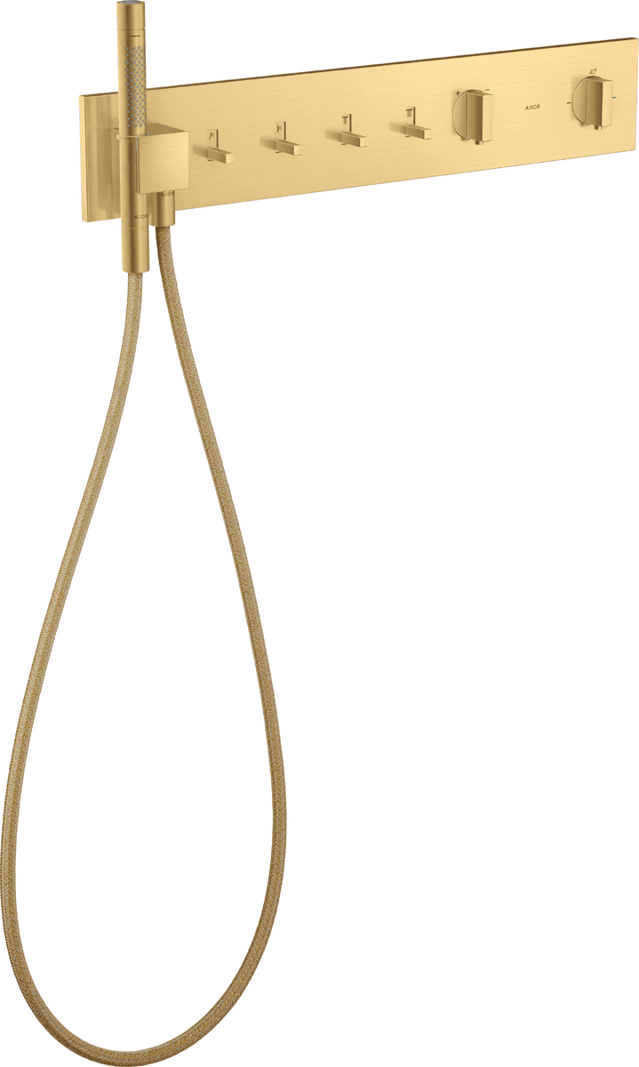 HANSGROHE AXOR ShowerComposition Thermostatmodul 610/110 Unterputz für 4 Verbraucher #12573250 - Brushed Gold Optic