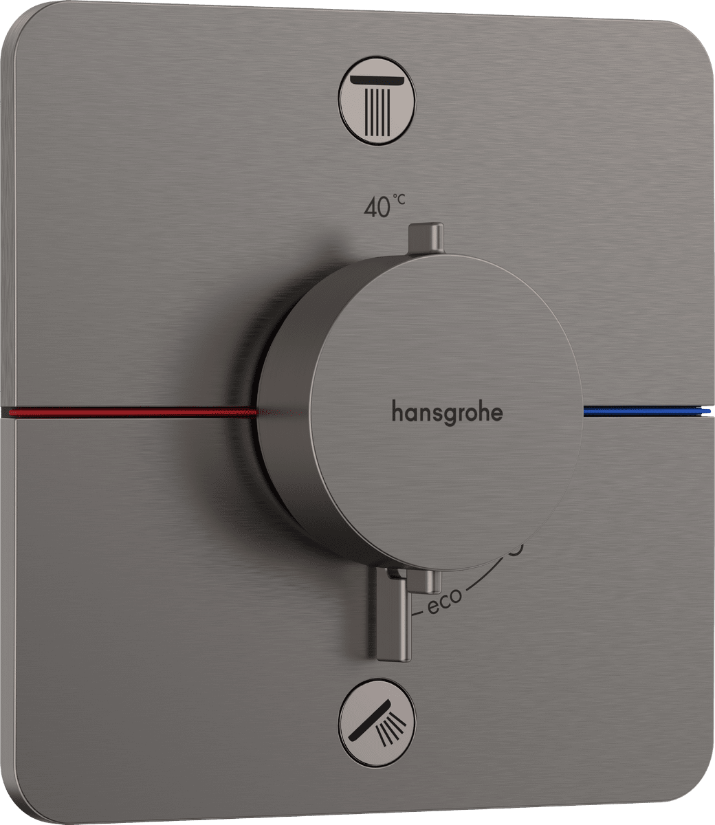 HANSGROHE ShowerSelect Comfort Q Thermostat Unterputz für 2 Verbraucher #15583340 - Brushed Black Chrome
