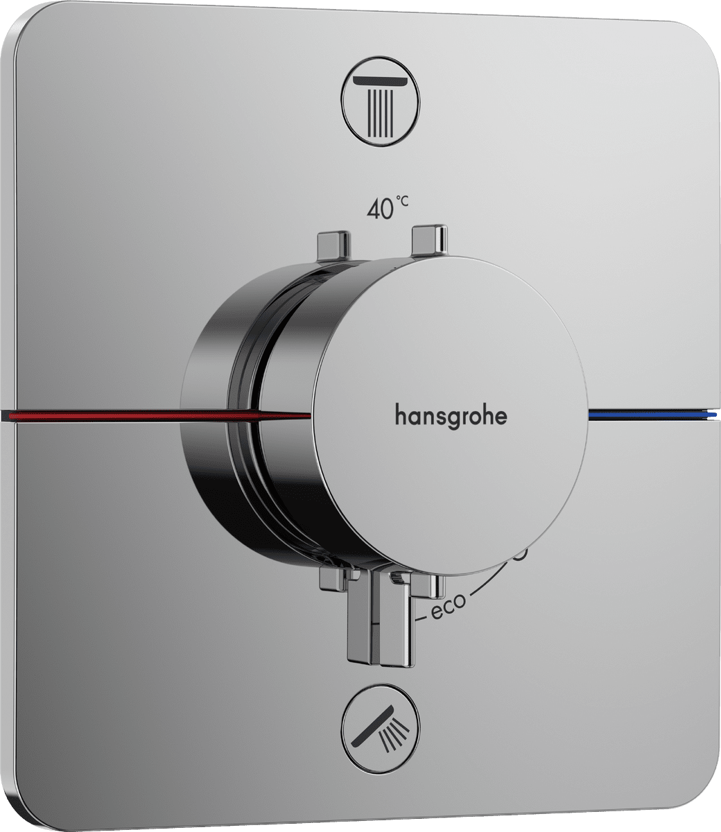 Bild von HANSGROHE ShowerSelect Comfort Q Thermostat Unterputz für 2 Verbraucher #15583000 - Chrom