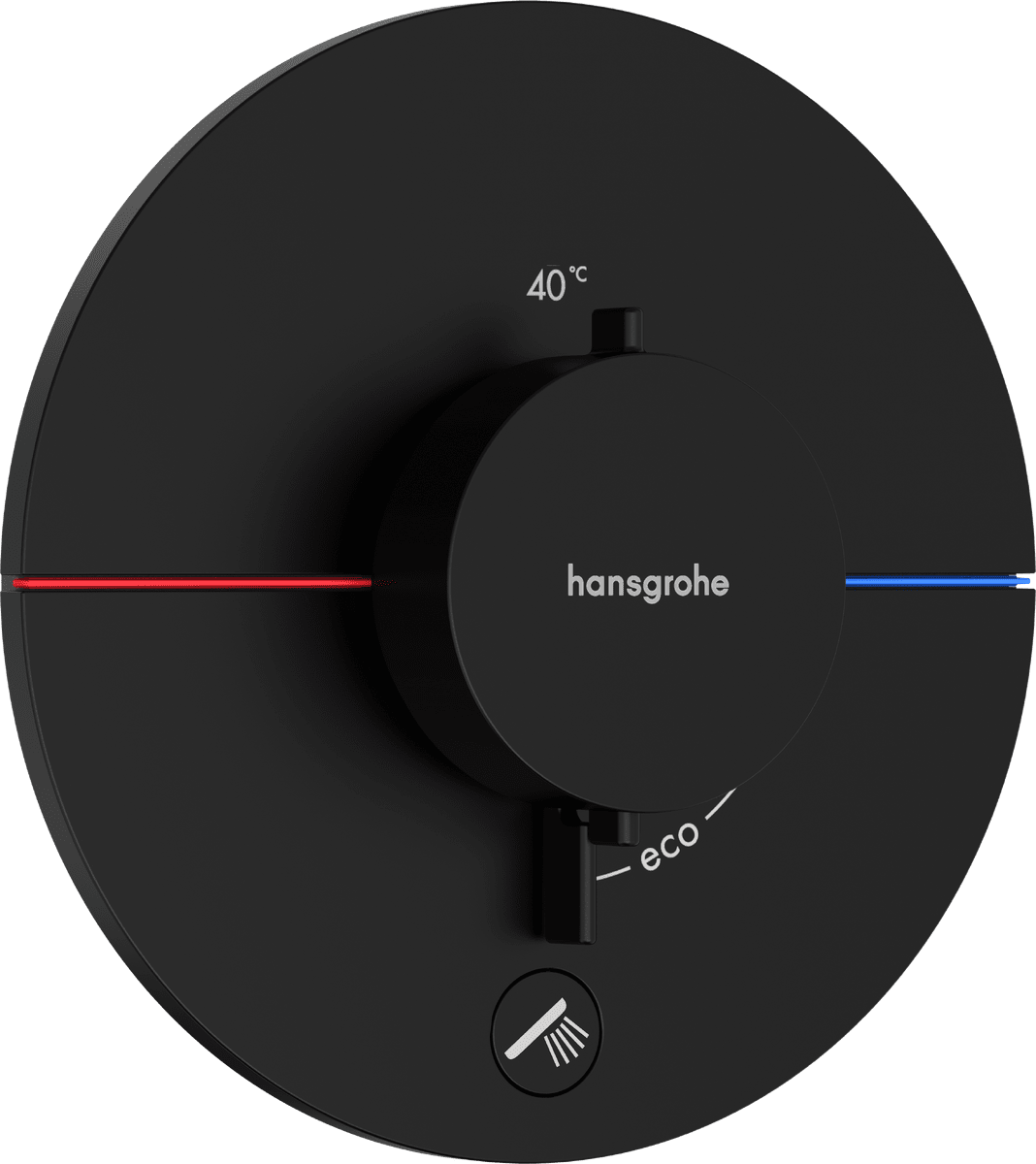 HANSGROHE ShowerSelect Comfort S Thermostat Unterputz für 1 Verbraucher und einen zusätzlichen Abgang #15562670 - Mattschwarz