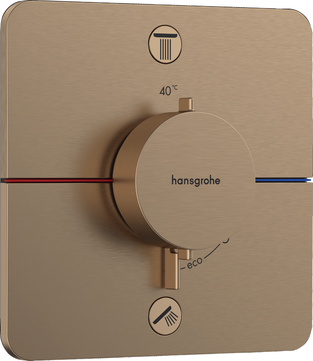 HANSGROHE ShowerSelect Comfort Q Thermostat Unterputz für 2 Verbraucher #15583140 - Brushed Bronze