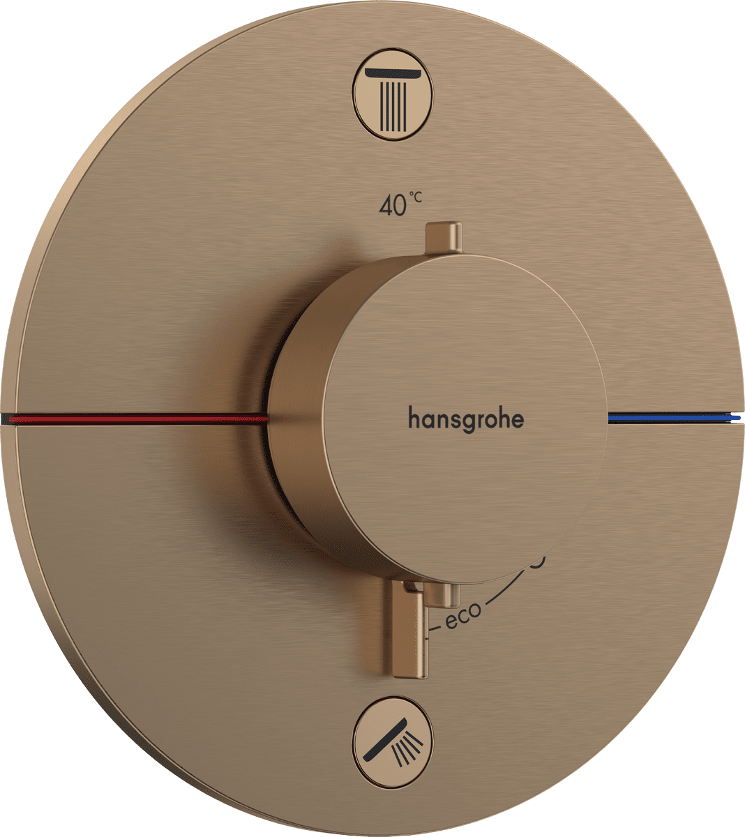 HANSGROHE ShowerSelect Comfort S Thermostat Unterputz für 2 Verbraucher #15554140 - Brushed Bronze