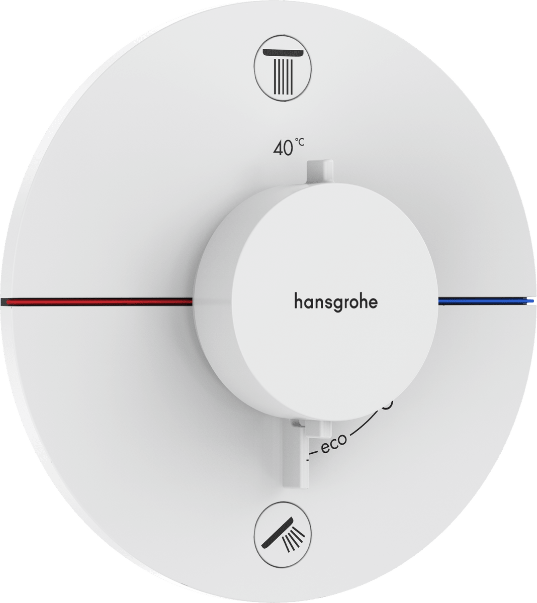 Bild von HANSGROHE ShowerSelect Comfort S Thermostat Unterputz für 2 Verbraucher Mattweiß 15554700