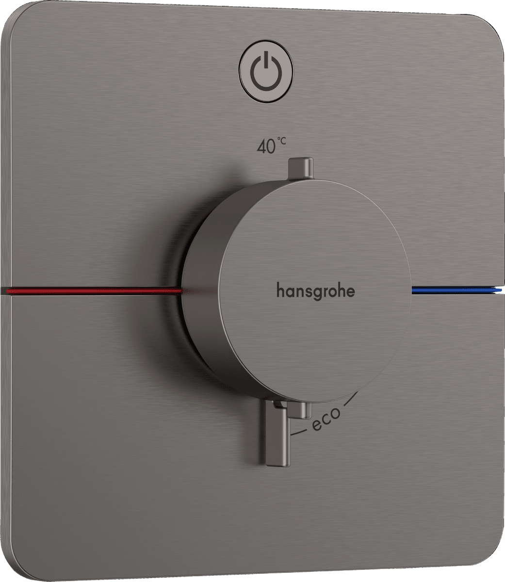 HANSGROHE ShowerSelect Comfort Q Thermostat Unterputz für 1 Verbraucher #15581340 - Brushed Black Chrome