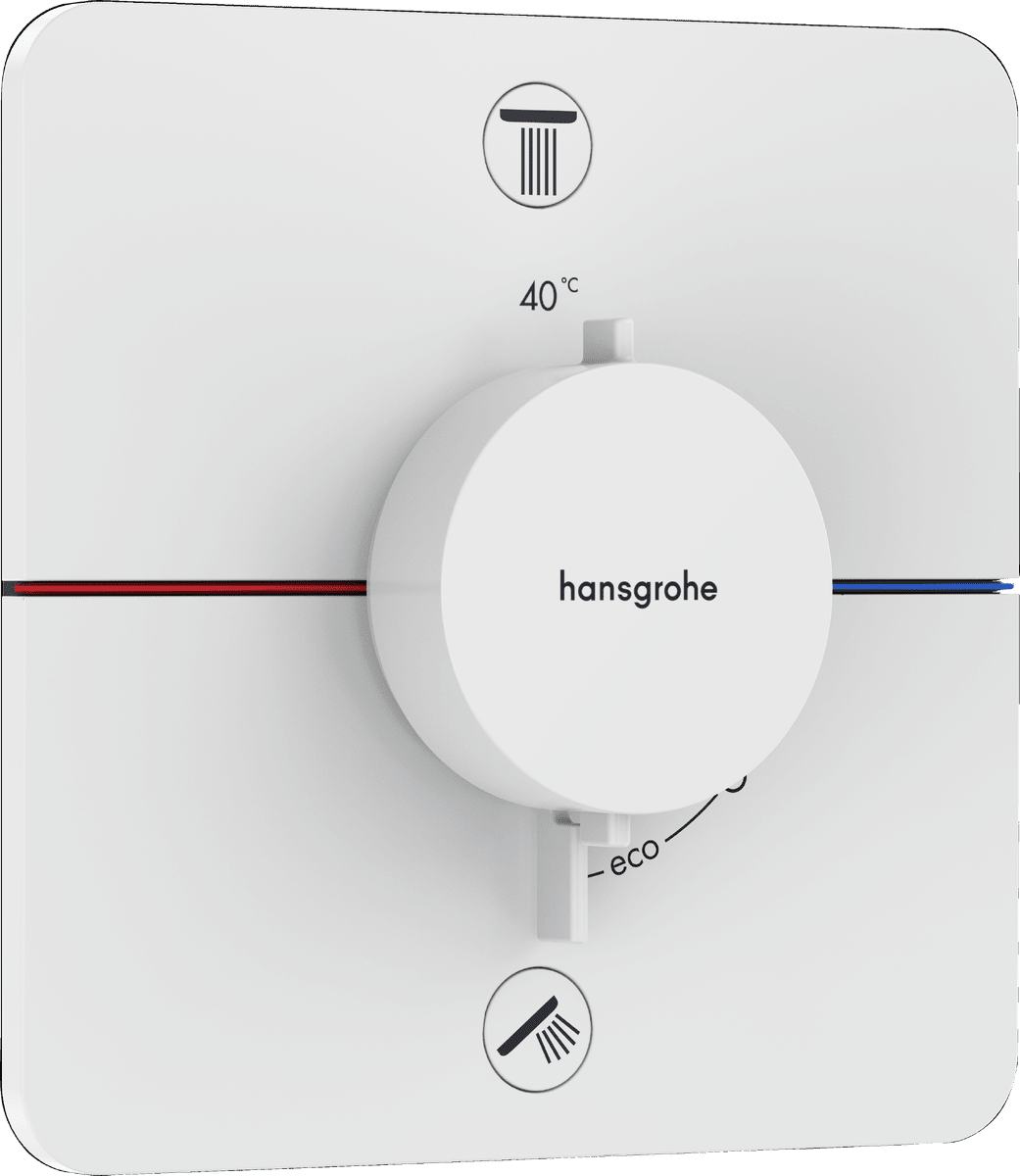 HANSGROHE ShowerSelect Comfort Q Thermostat Unterputz für 2 Verbraucher mit integrierter Sicherungskombination nach EN1717 #15586700 - Mattweiß