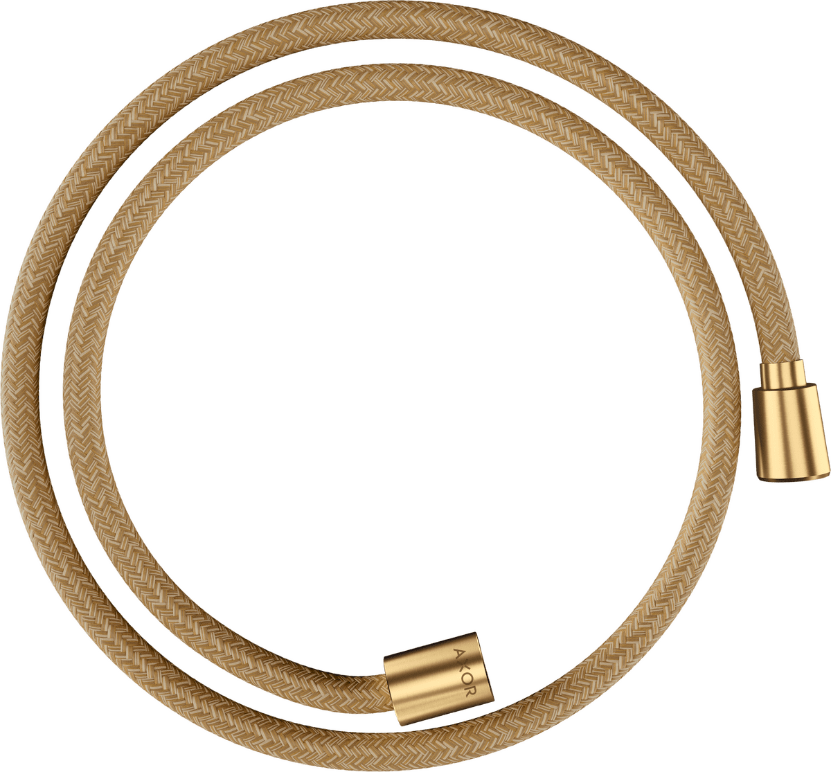HANSGROHE AXOR ShowerSolutions Textilbrauseschlauch 1,25 m mit konischer und zylindrischer Mutter #28227250 - Brushed Gold Optic