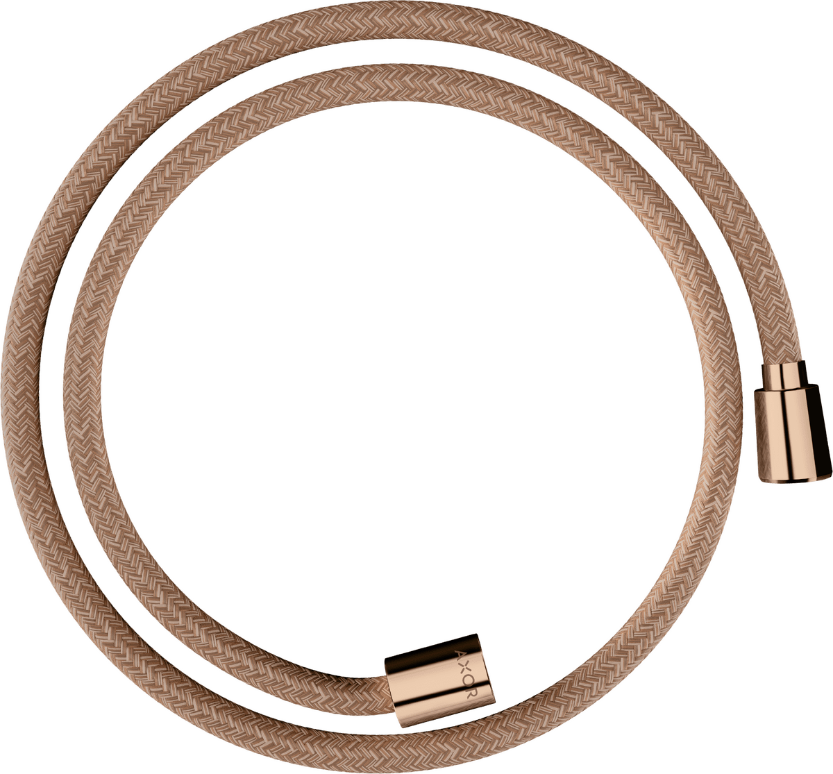 HANSGROHE AXOR ShowerSolutions Textilbrauseschlauch 1,25 m mit konischer und zylindrischer Mutter #28227300 - Polished Red Gold