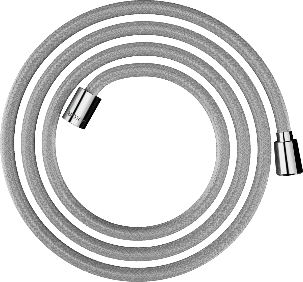 HANSGROHE AXOR ShowerSolutions Textilbrauseschlauch 2 m mit konischer und zylindrischer Mutter #28290000 - Chrom