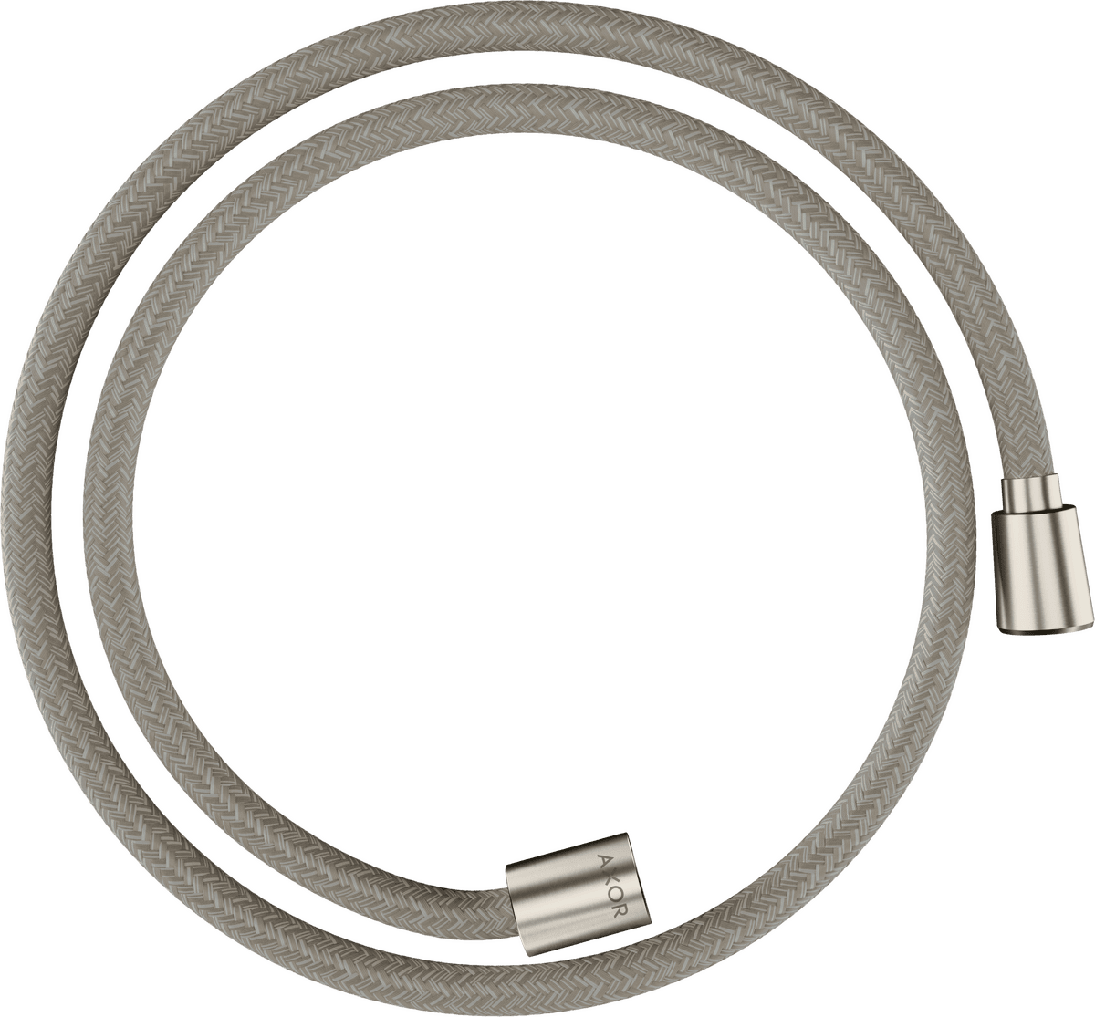 HANSGROHE AXOR ShowerSolutions Textilbrauseschlauch 1,25 m mit konischer und zylindrischer Mutter #28227800 - Edelstahl Optic