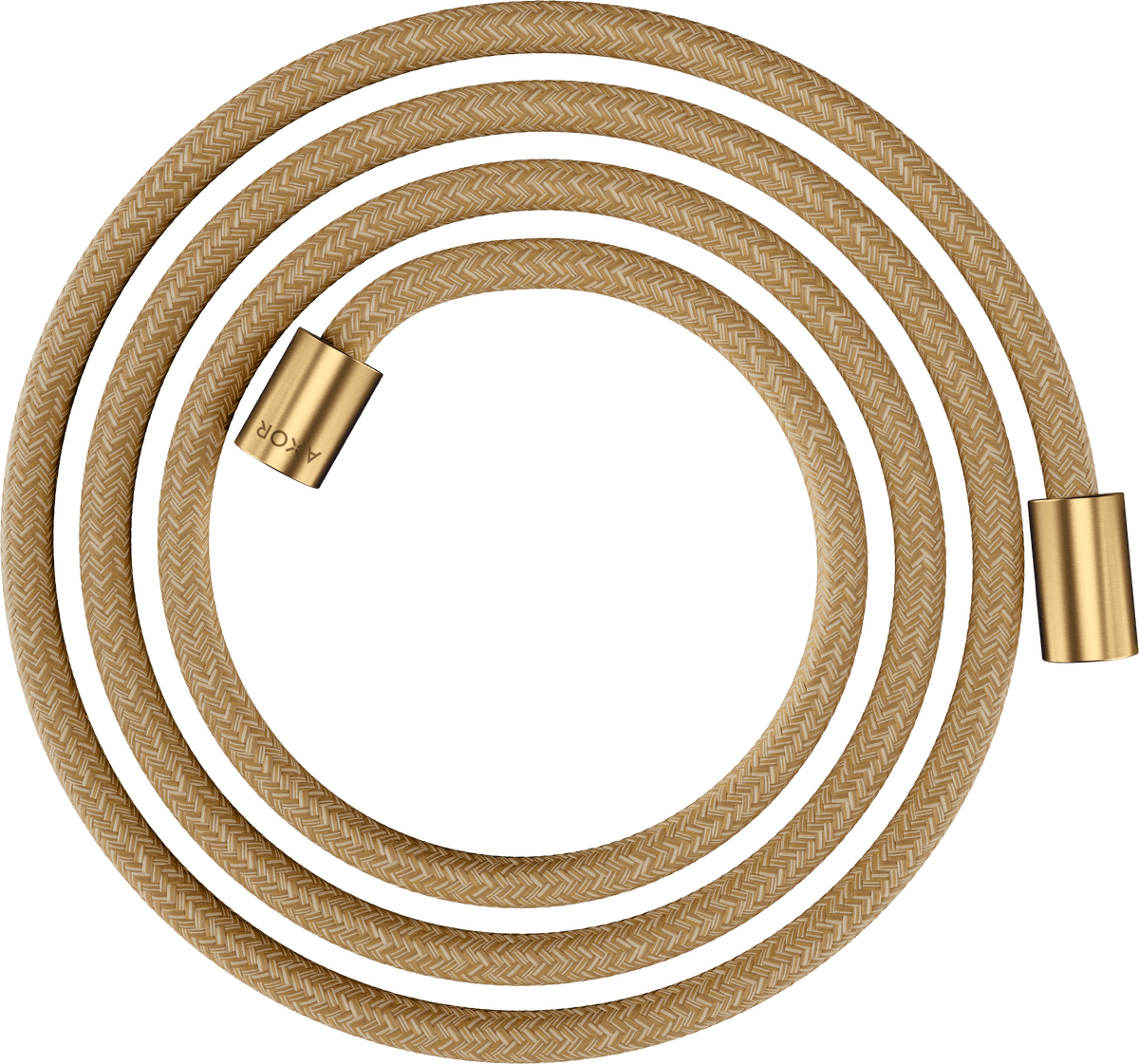 HANSGROHE AXOR ShowerSolutions Textilbrauseschlauch 2 m mit zylindrischen Muttern #28291250 - Brushed Gold Optic