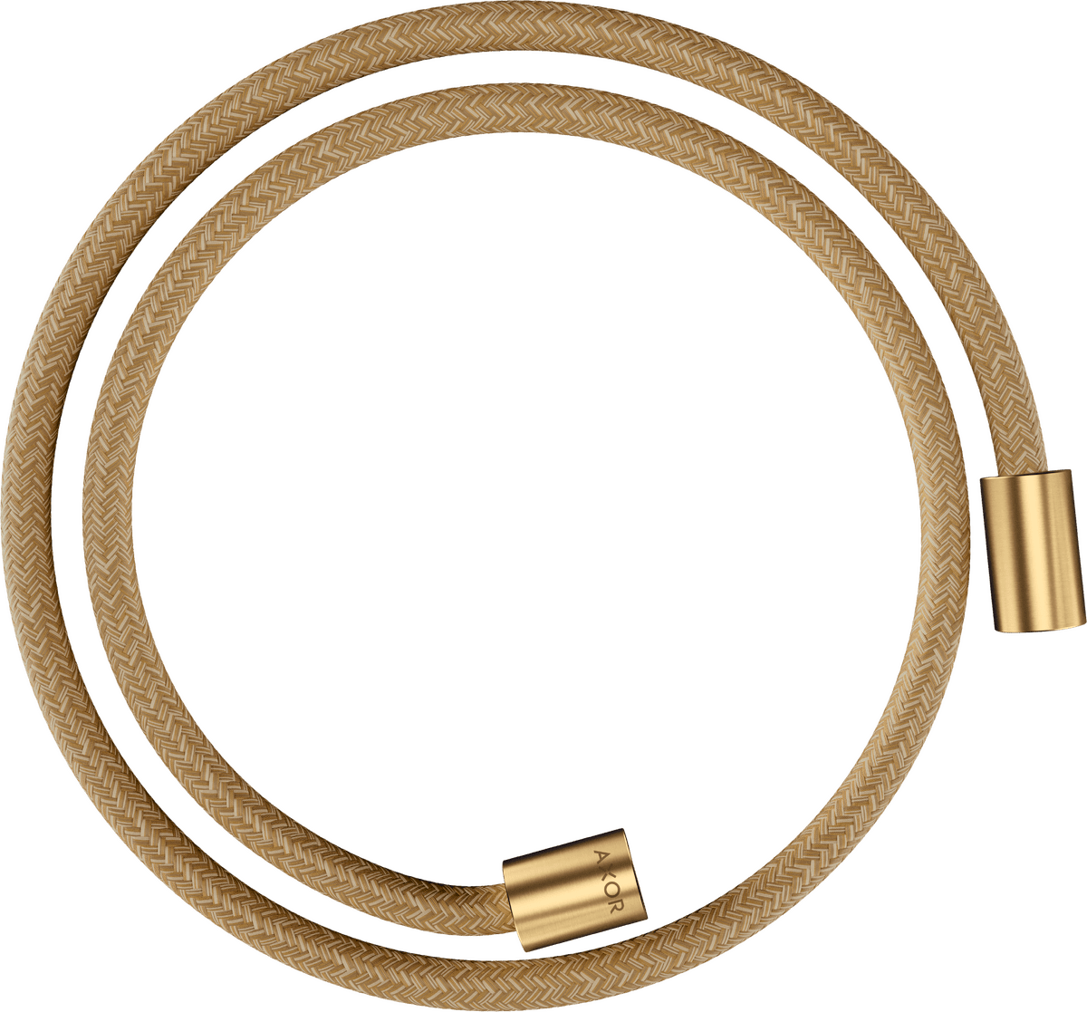 HANSGROHE AXOR ShowerSolutions Textilbrauseschlauch 1,25 m mit zylindrischen Muttern #28228250 - Brushed Gold Optic