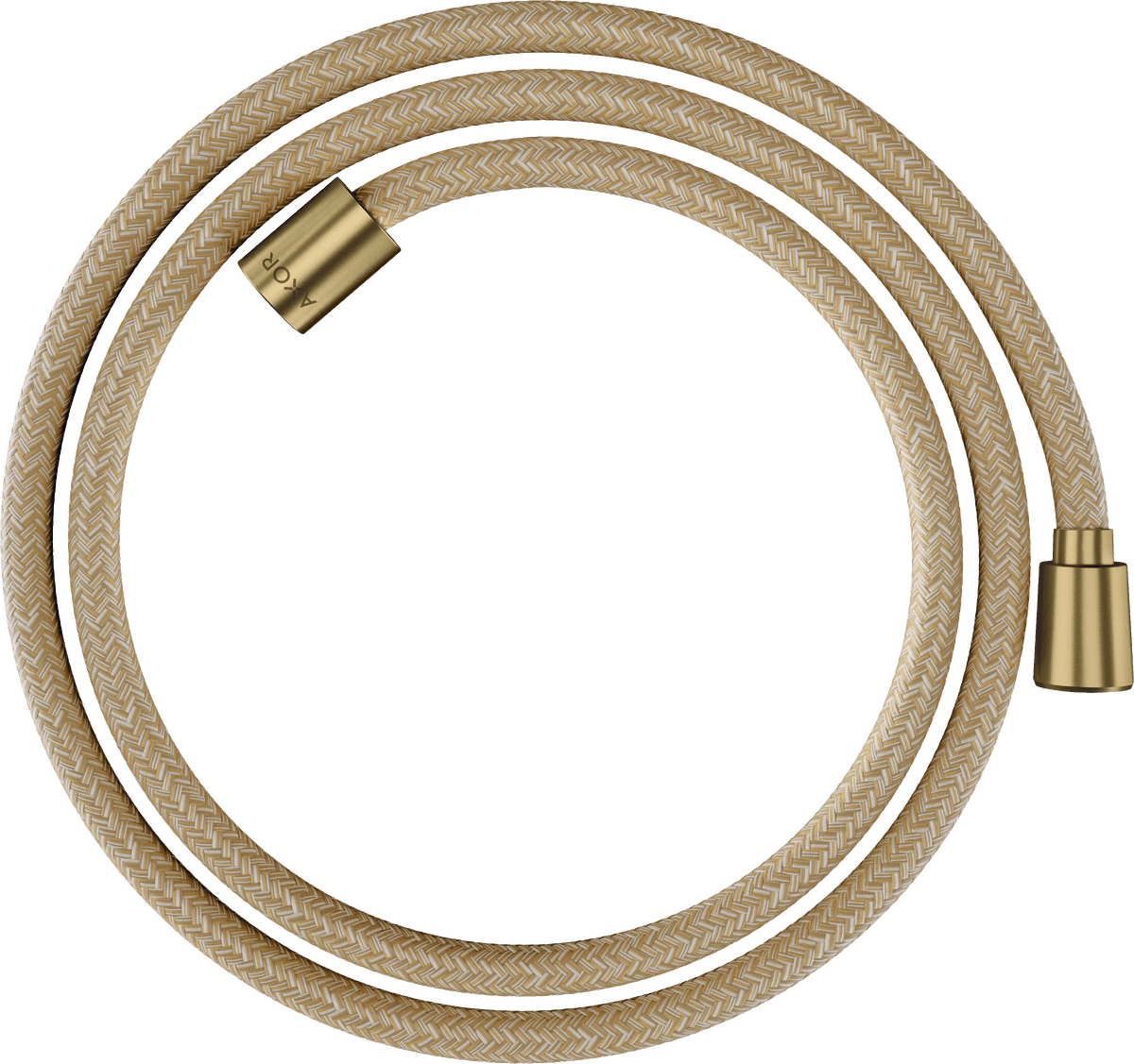 εικόνα του HANSGROHE AXOR ShowerSolutions Textile shower hose 1,60 m with conical and cylindrical nut #28259950 - Brushed Brass