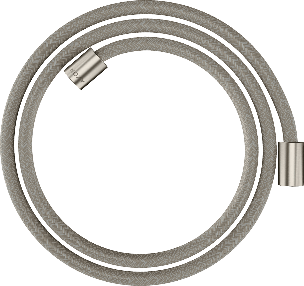 HANSGROHE AXOR ShowerSolutions Textilbrauseschlauch 1,60 m mit zylindrischen Muttern #28261800 - Edelstahl Optic