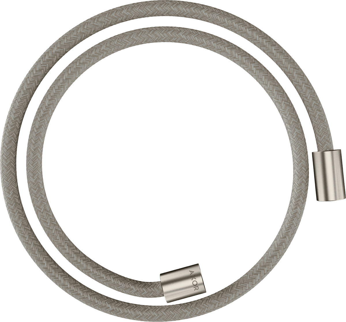 HANSGROHE AXOR ShowerSolutions Textilbrauseschlauch 1,25 m mit zylindrischen Muttern #28228800 - Edelstahl Optic