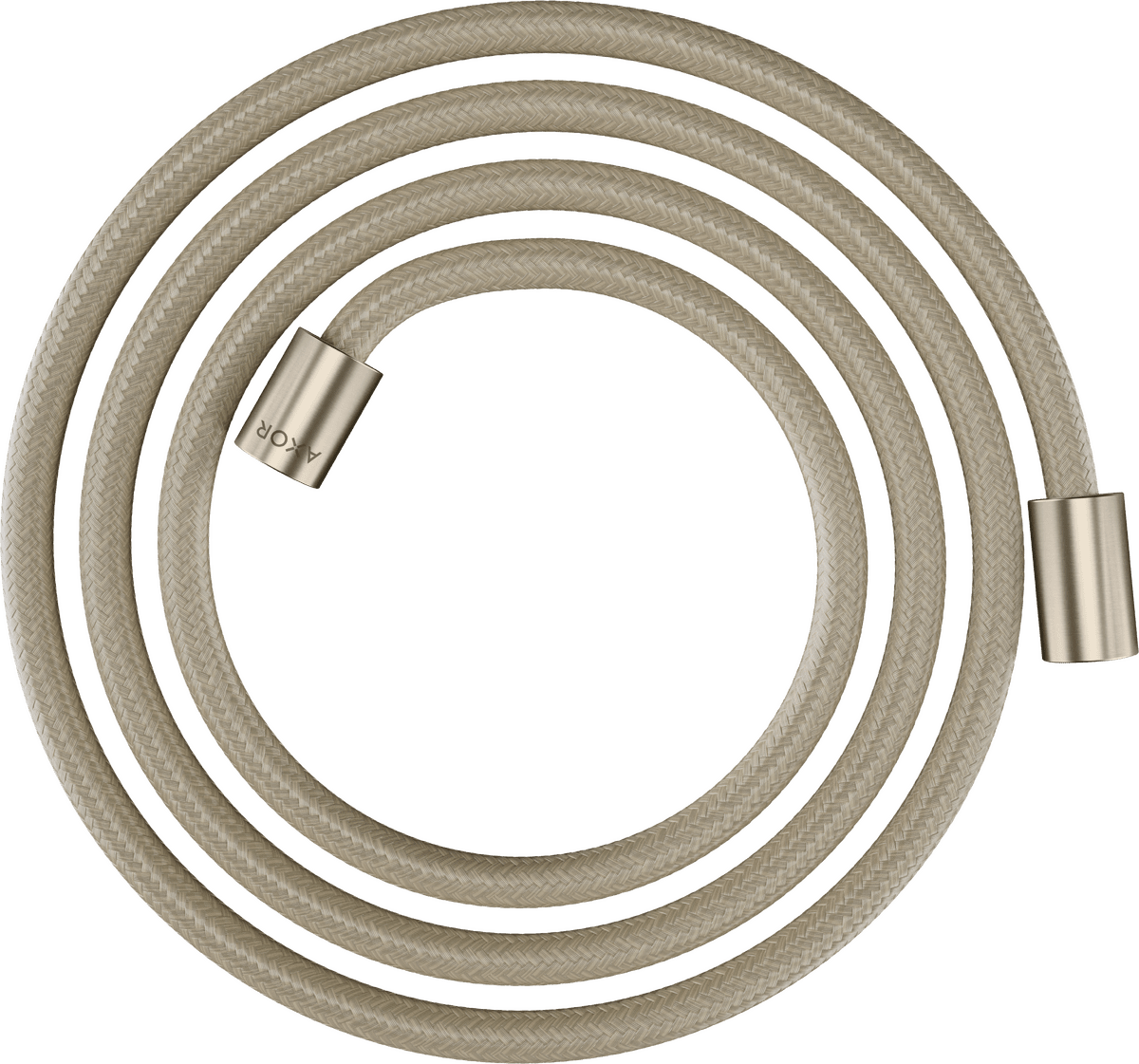 HANSGROHE AXOR ShowerSolutions Textilbrauseschlauch 2 m mit zylindrischen Muttern #28291820 - Brushed Nickel