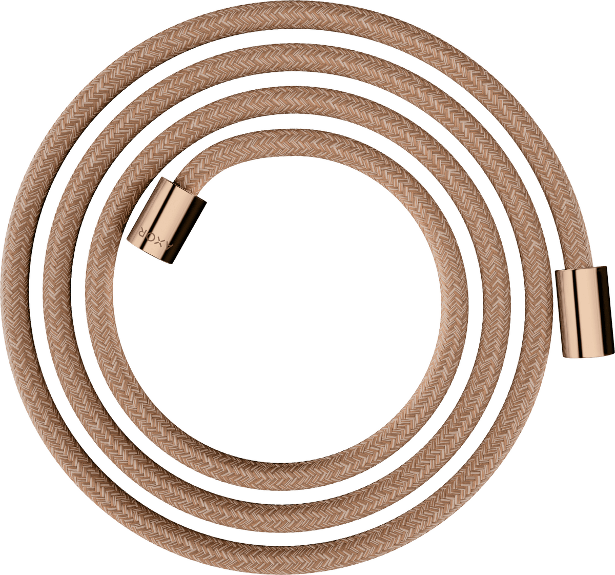 HANSGROHE AXOR ShowerSolutions Textilbrauseschlauch 2 m mit zylindrischen Muttern #28291300 - Polished Red Gold