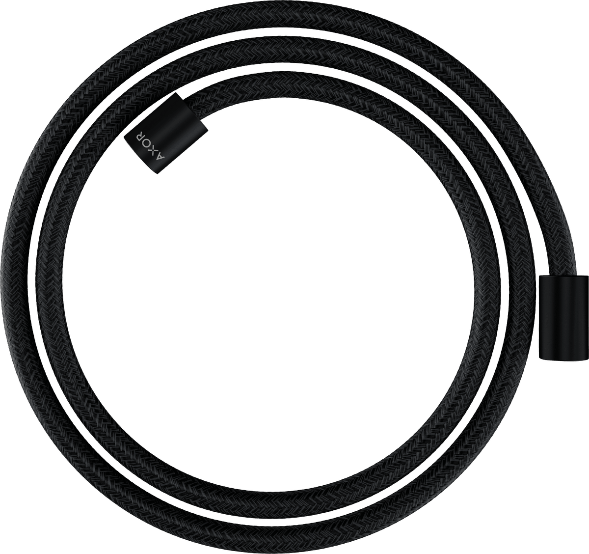 HANSGROHE AXOR ShowerSolutions Textilbrauseschlauch 1,60 m mit zylindrischen Muttern #28261670 - Mattschwarz