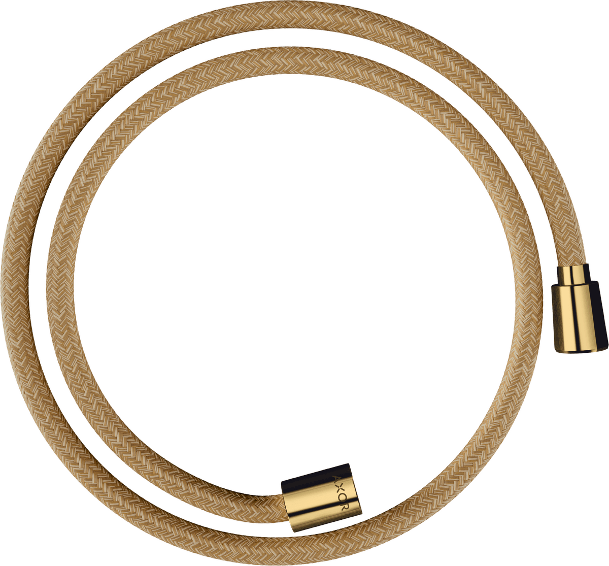 HANSGROHE AXOR ShowerSolutions Textilbrauseschlauch 1,25 m mit konischer und zylindrischer Mutter #28227990 - Polished Gold Optic