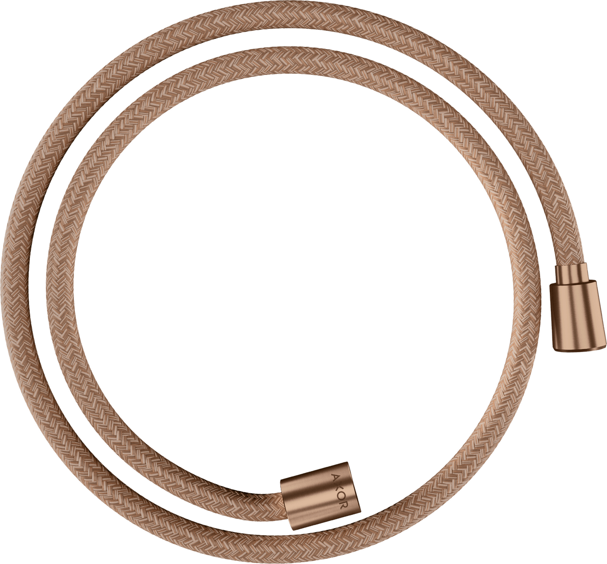 HANSGROHE AXOR ShowerSolutions Textilbrauseschlauch 1,25 m mit konischer und zylindrischer Mutter #28227310 - Brushed Red Gold