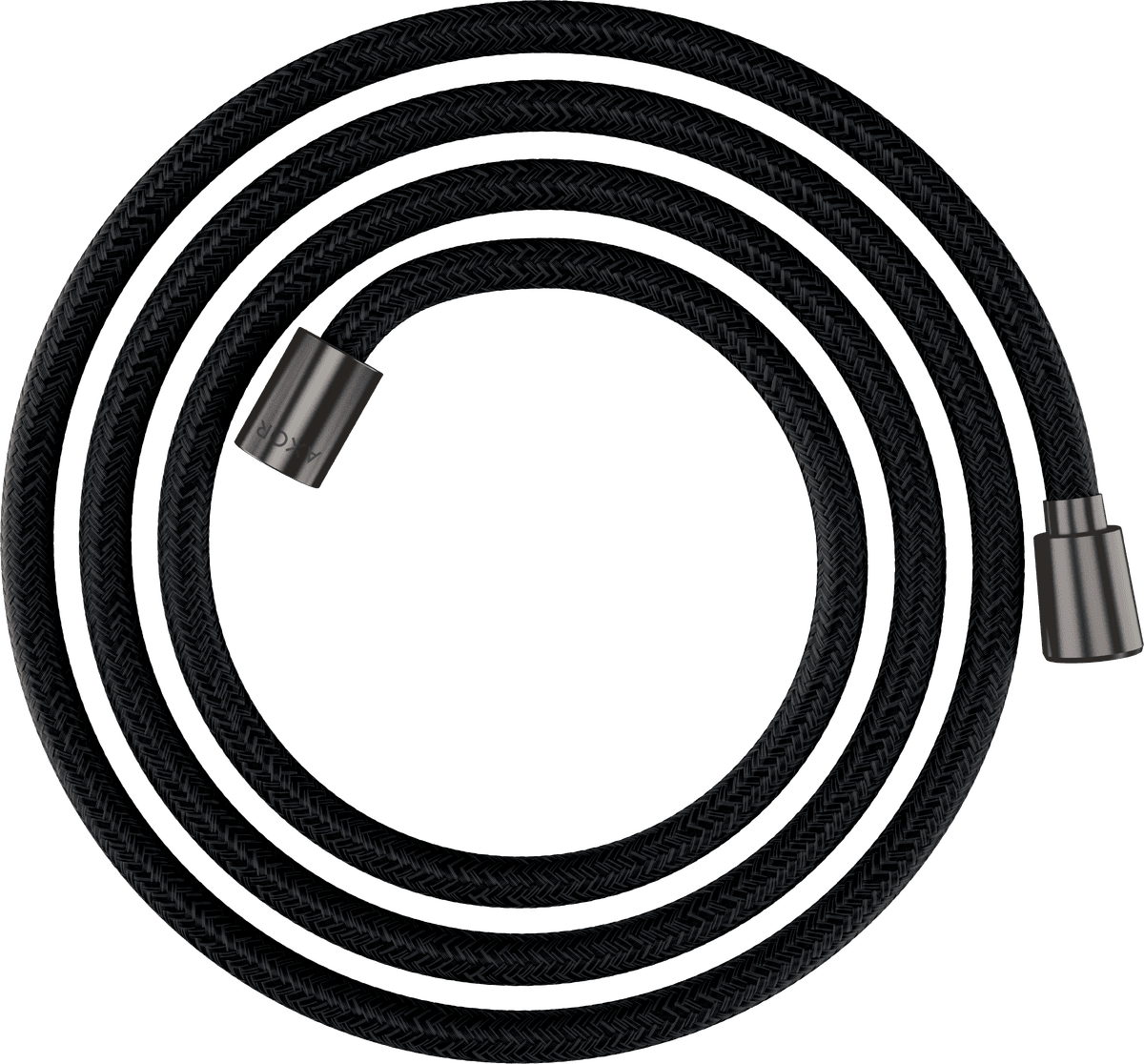 HANSGROHE AXOR ShowerSolutions Textilbrauseschlauch 2 m mit konischer und zylindrischer Mutter #28290340 - Brushed Black Chrome