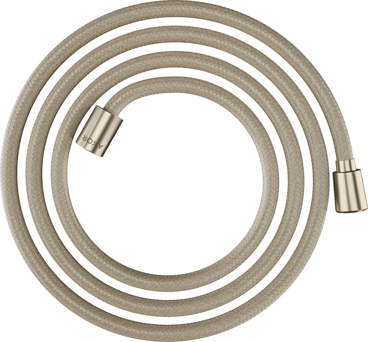 HANSGROHE AXOR ShowerSolutions Textilbrauseschlauch 2 m mit konischer und zylindrischer Mutter #28290820 - Brushed Nickel