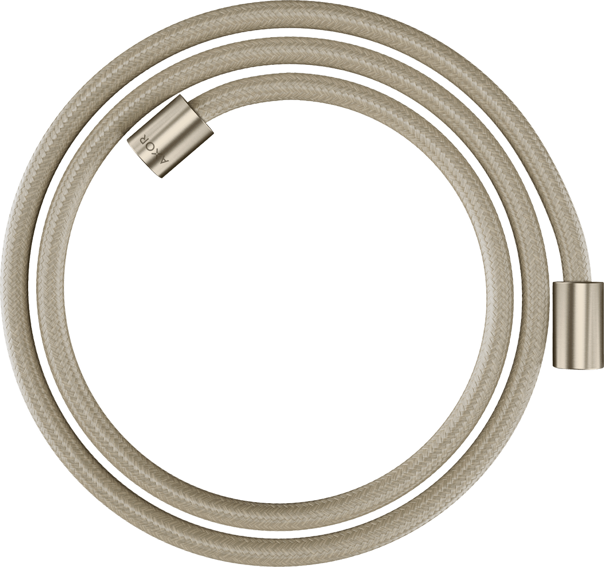 HANSGROHE AXOR ShowerSolutions Textilbrauseschlauch 1,60 m mit zylindrischen Muttern #28261820 - Brushed Nickel