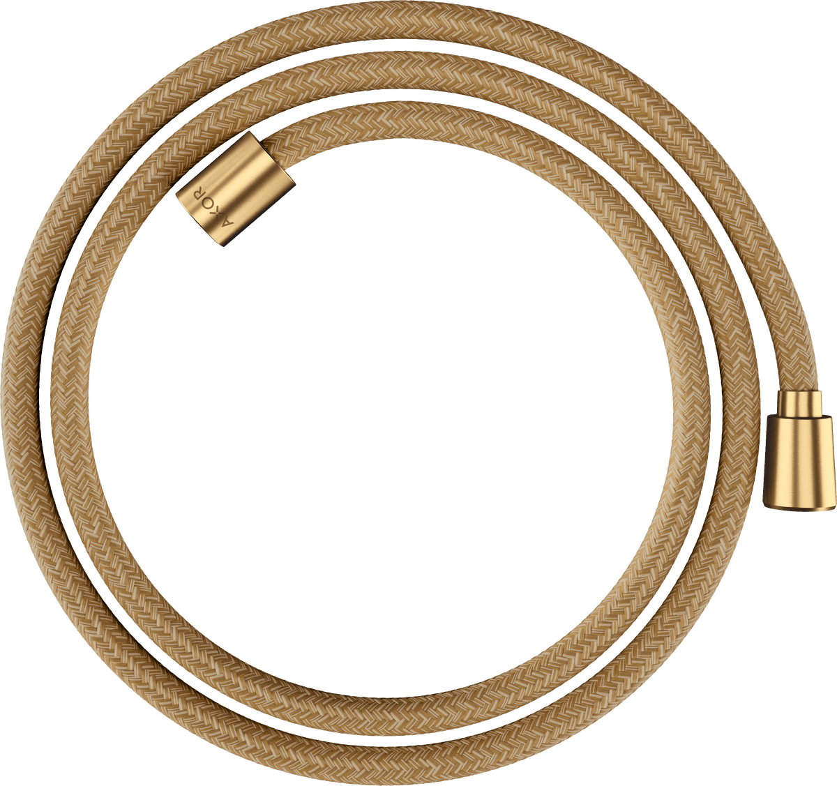 εικόνα του HANSGROHE AXOR ShowerSolutions Textile shower hose 1,60 m with conical and cylindrical nut #28259250 - Brushed Gold Optic