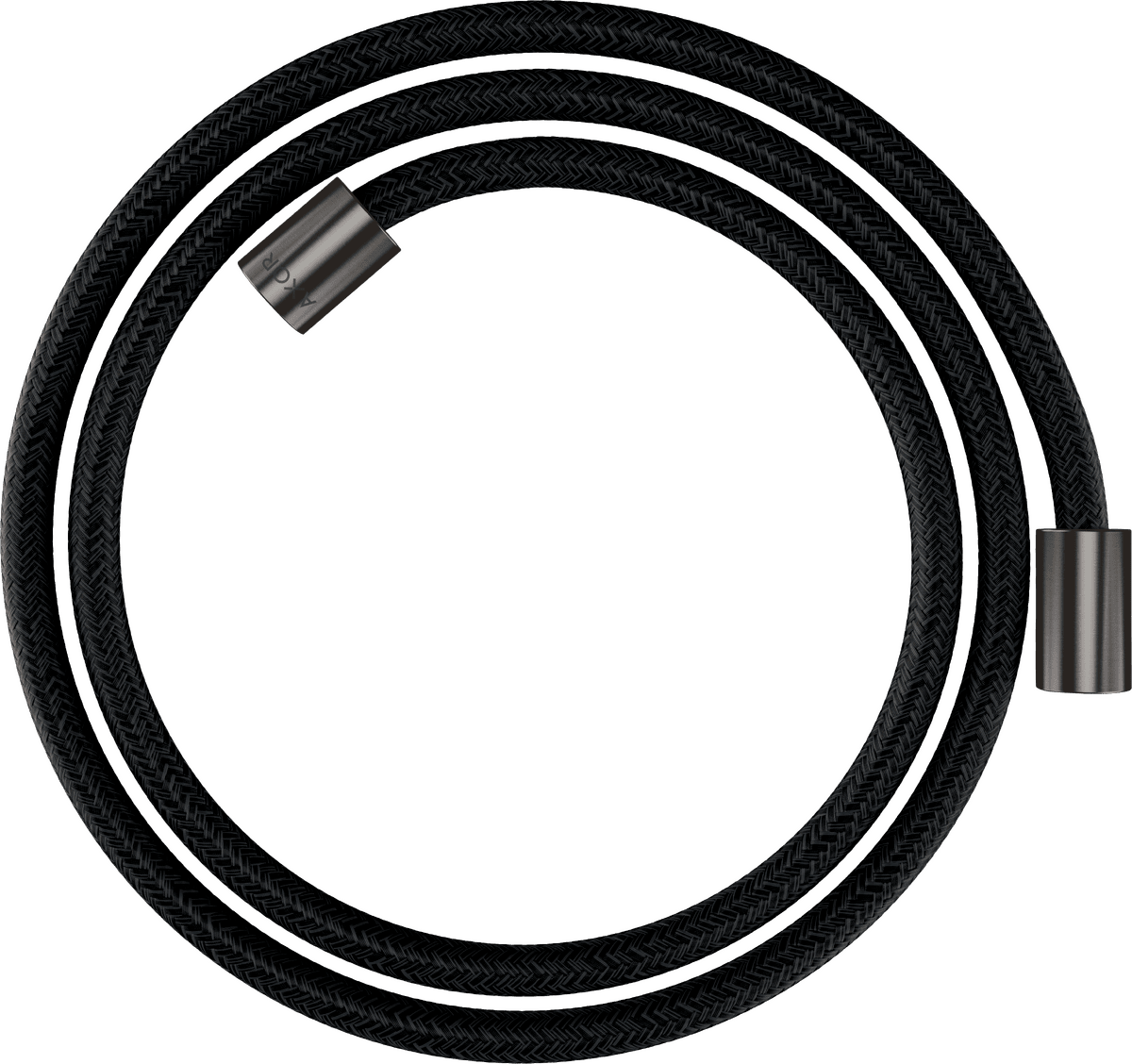 HANSGROHE AXOR ShowerSolutions Textilbrauseschlauch 1,60 m mit zylindrischen Muttern #28261340 - Brushed Black Chrome